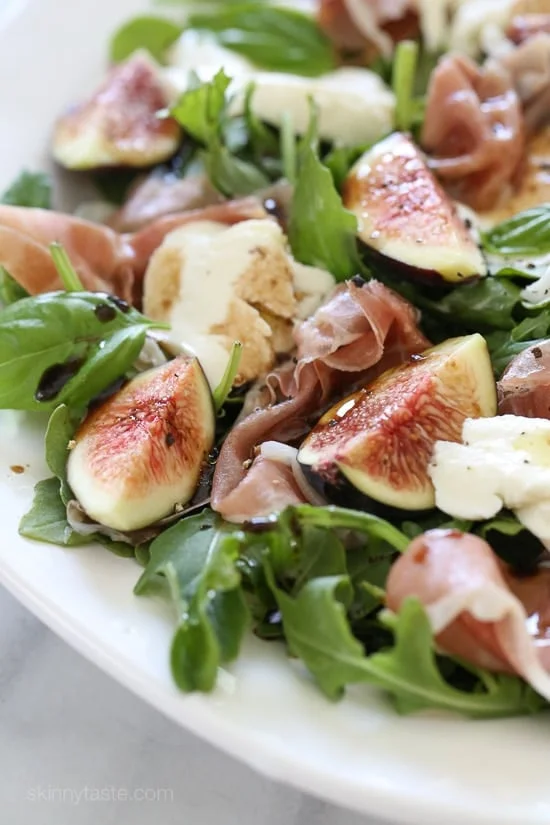 Prosciutto, Mozzarella and Fig Salad with Arugula