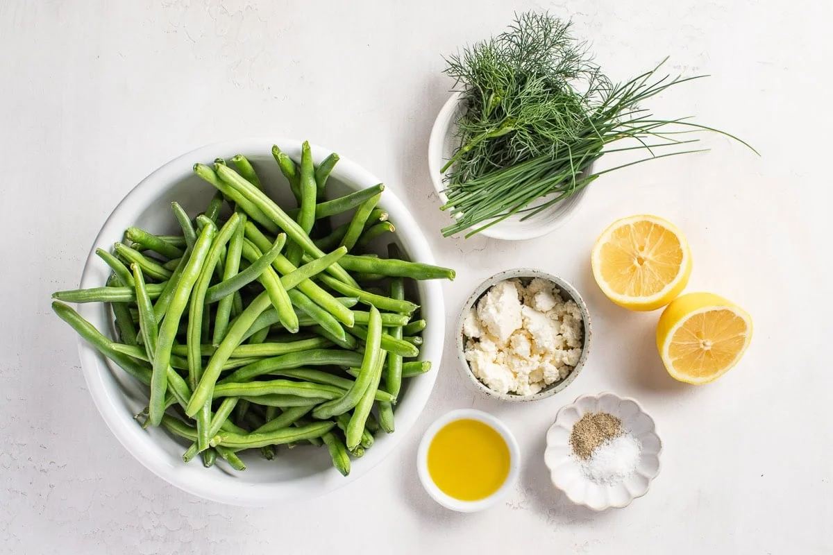 Green Bean Salad ingredients
