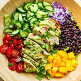 Grilled Chicken Salad with Cilantro Lime Dressing