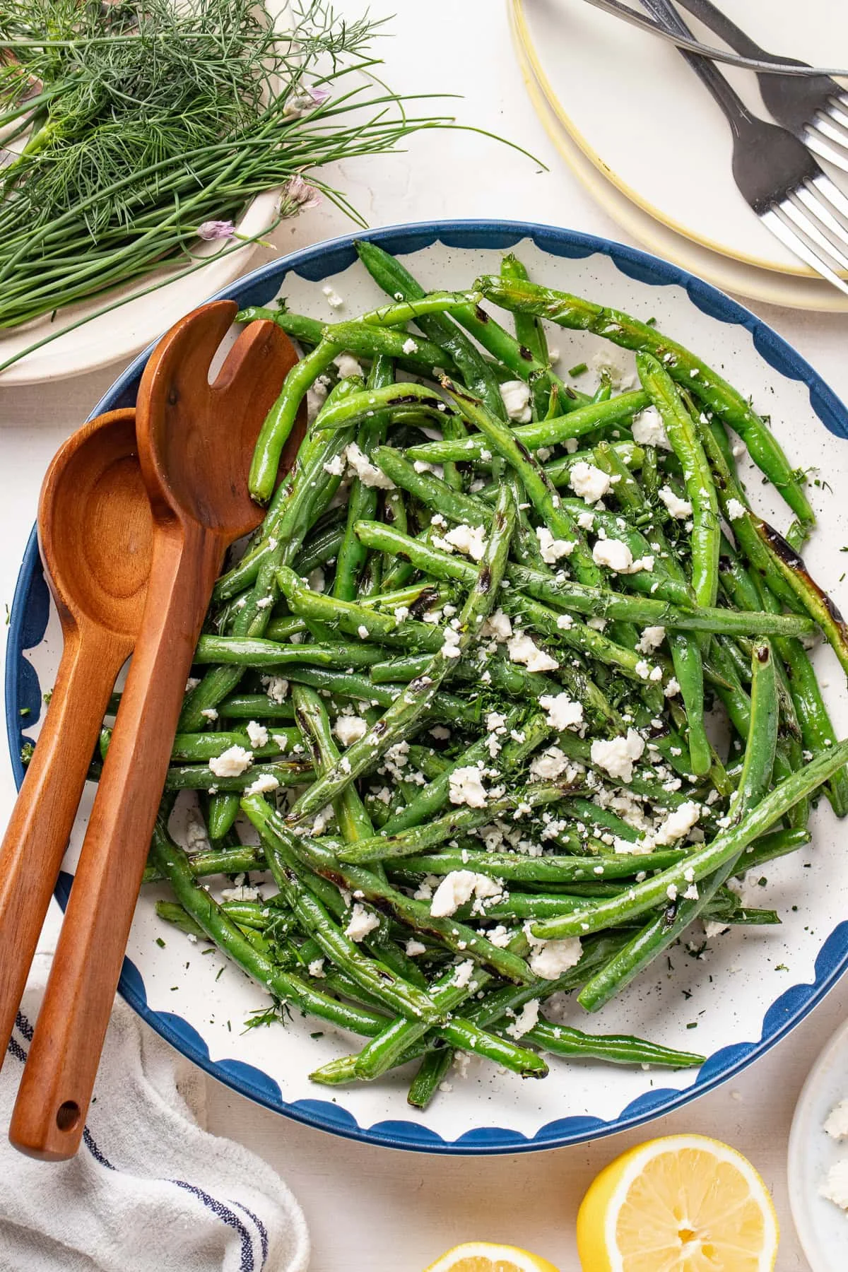 Grilled Green Bean Salad