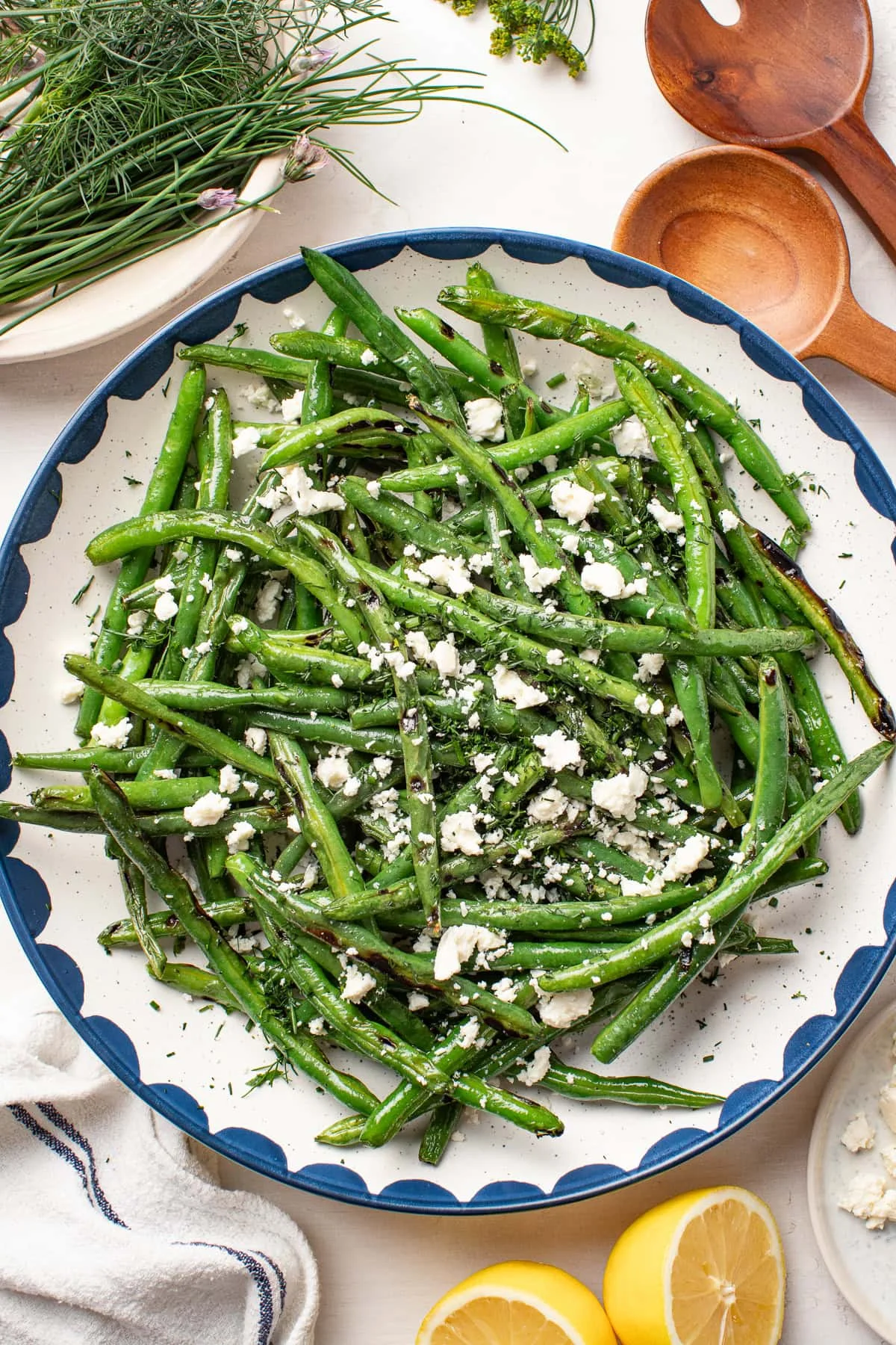Grilled Green Bean Salad