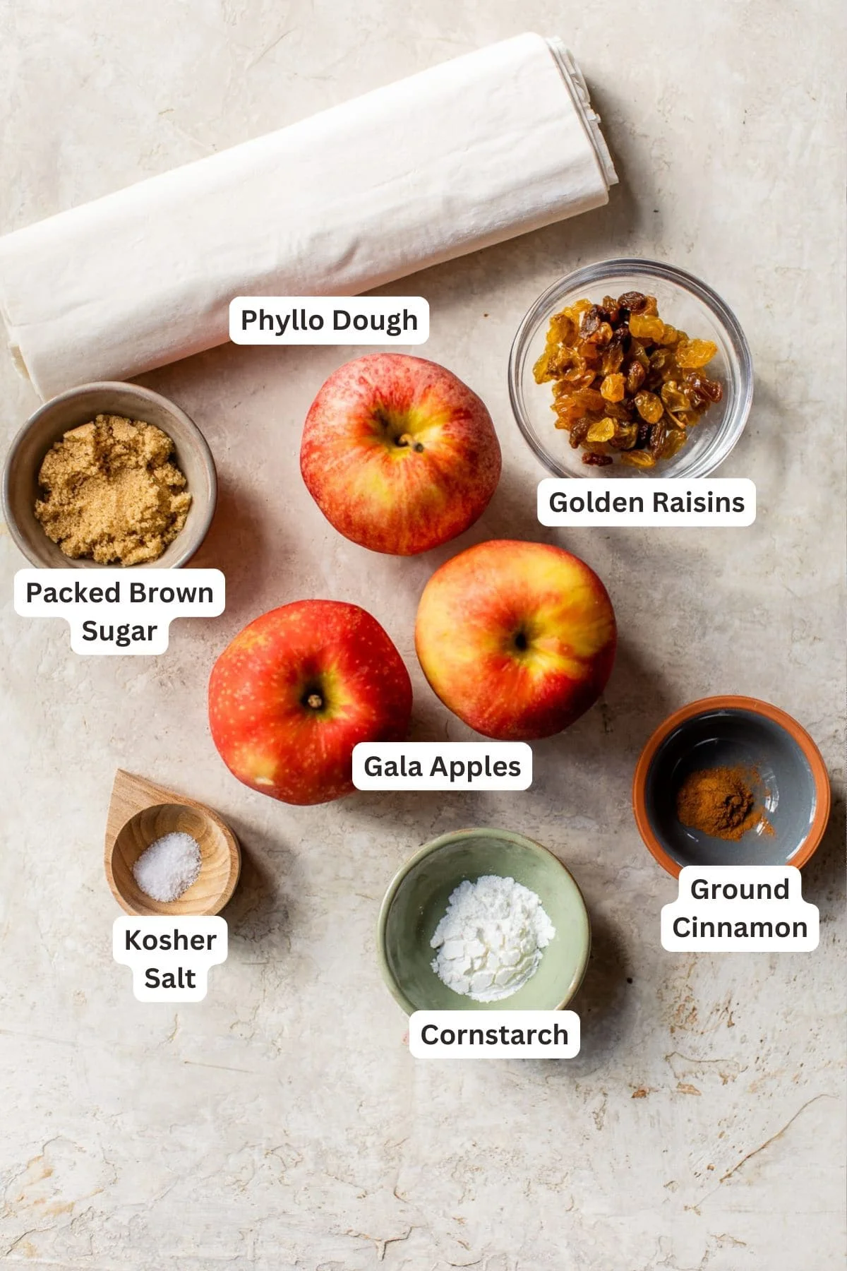 Ingredients for Apple Turnover.