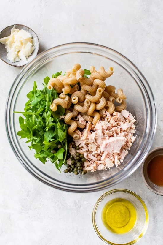 Mayo-less Tuna Pasta Salad