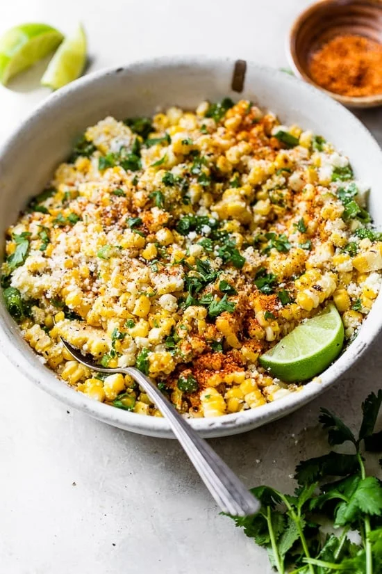 Mexican Grilled Corn Salad with Cojita