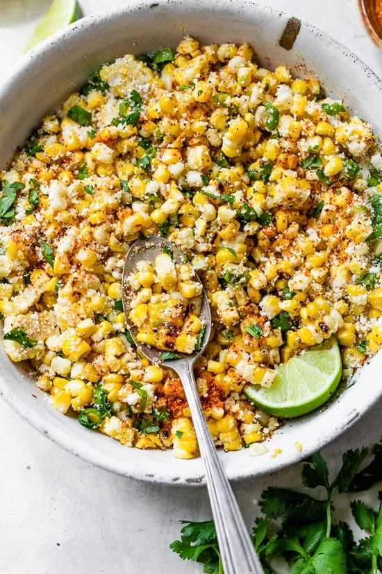 Mexican Grilled Corn Salad with Cojita