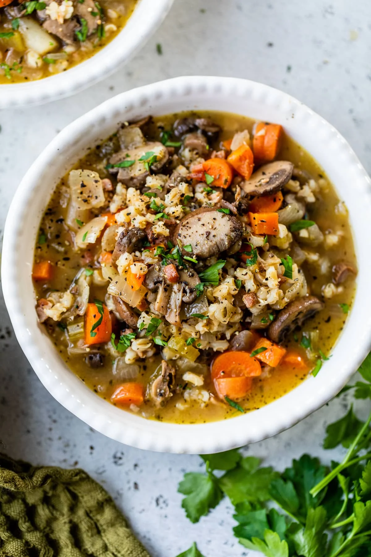 Mushroom Soup in a bowl