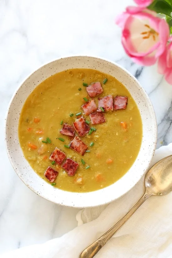 Pressure Cooker Split Pea Soup with Ham