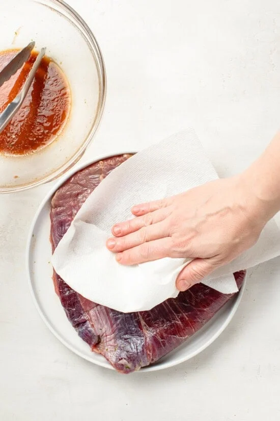 pat steak dry