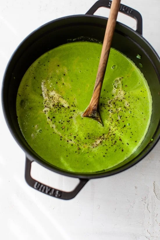 Pea Soup in a pot.