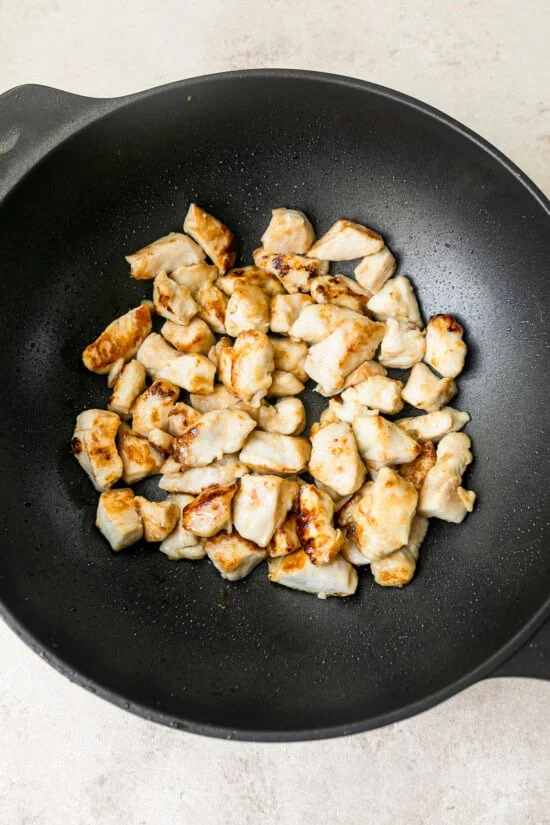 Saute the chicken breast.