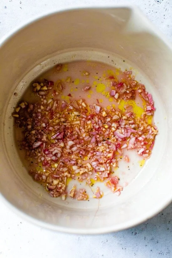shallots and dressing