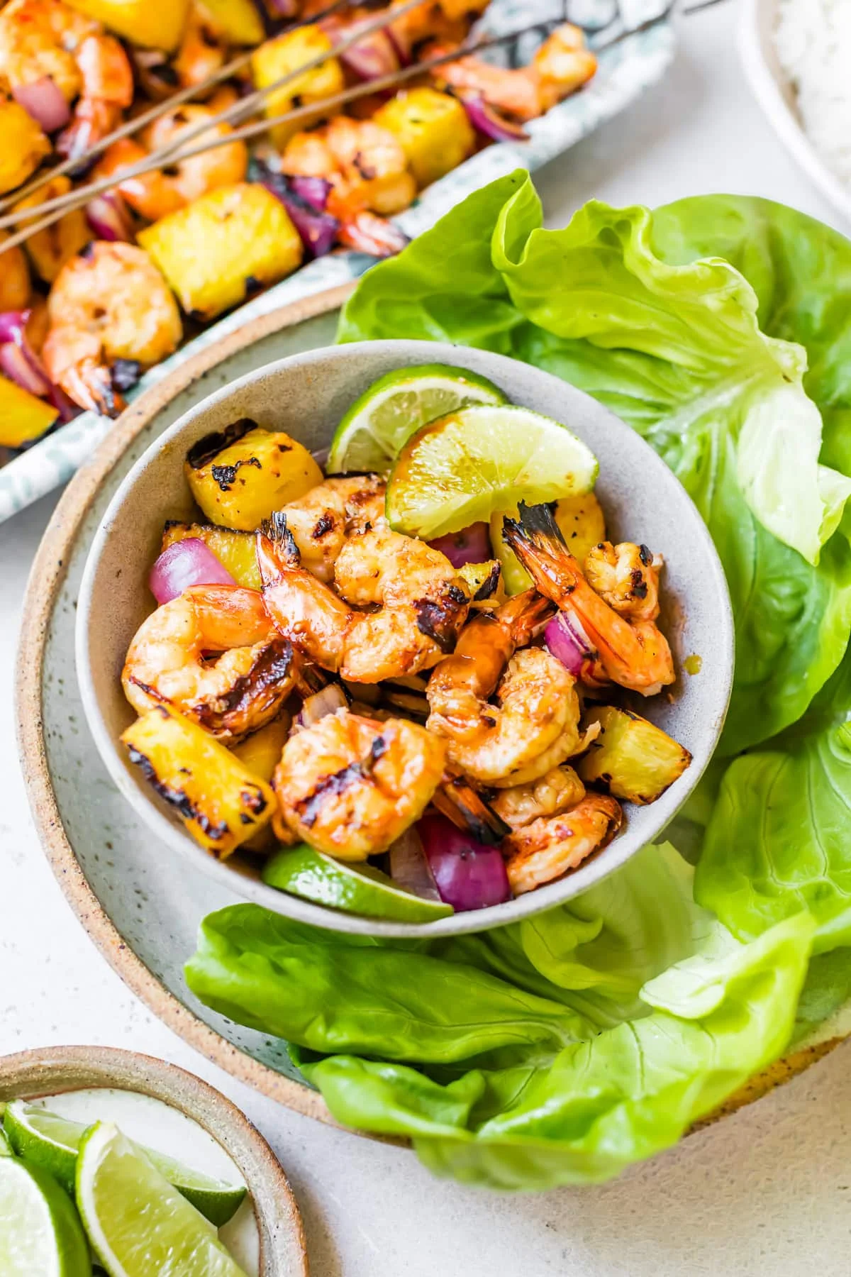 Shrimp and Pineapple lettuce wraps