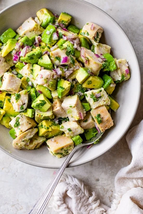 Sous Vide Chicken Breast and a Cilantro Lime Chicken Avocado Salad