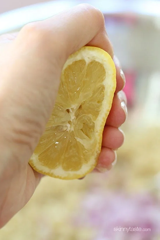 Squeeze fresh lemon 