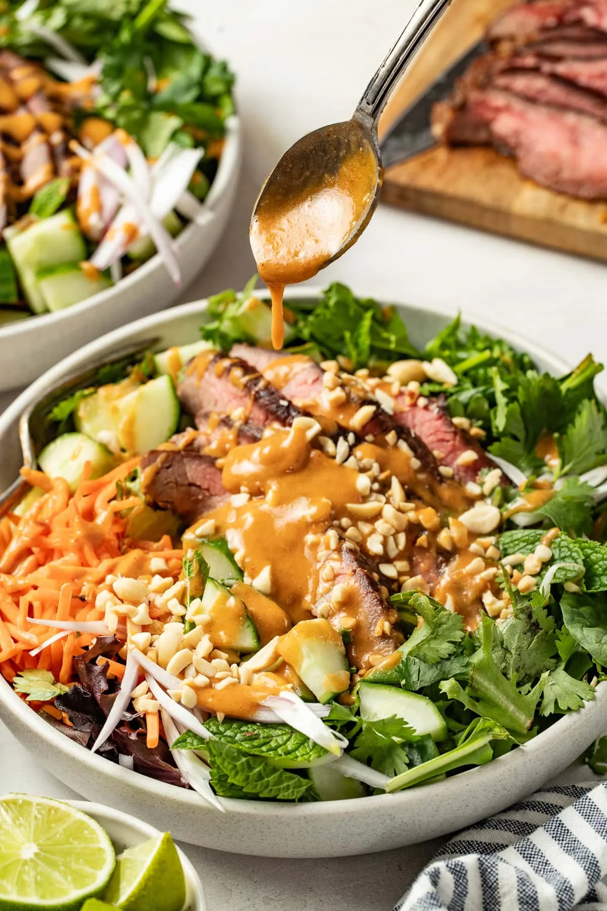 Thai Steak Salad with Peanut Dressing