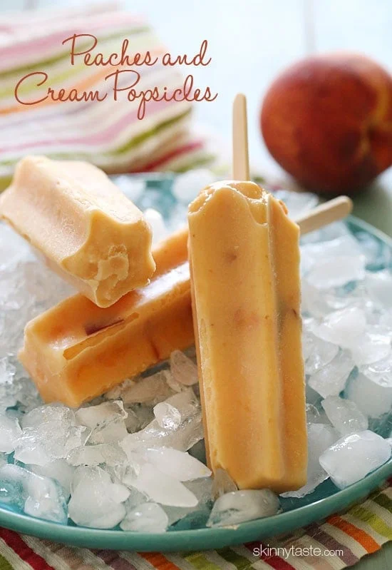 Peaches and Cream Popsicles