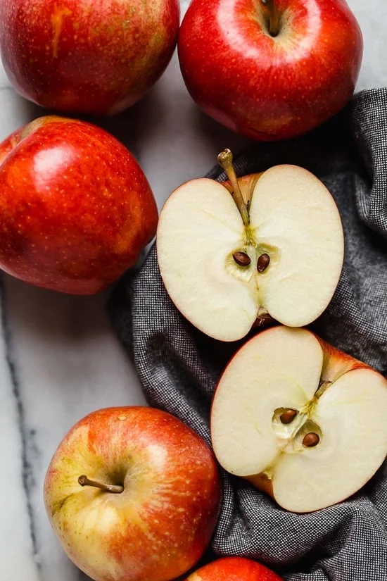This Cinnamon Apple Crisp is perfect for fall, lightly sweetened with raisins and honey with a crisp, oat topping.