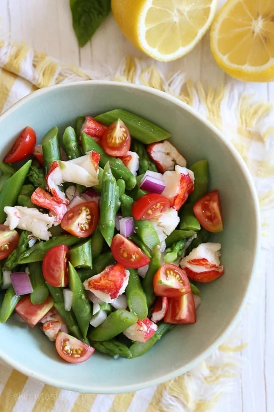 Lobster Asparagus Chopped Salad