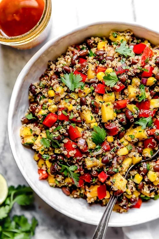 Quinoa Salad with Black Beans and Mango