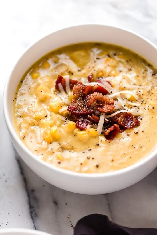 Cheddar Corn Chowder with Bacon