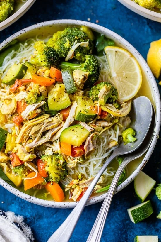 Healing Turmeric Chicken Noodle Soup (GF, DF)
