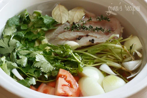 What's better than coming home to homemade chicken stock broth and cleaning out your refrigerator at the same time.