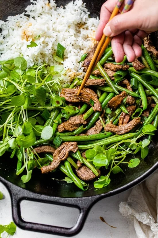 Beef Negimaki Stir Fry