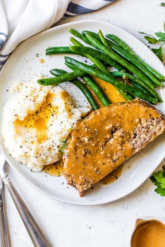 Meatloaf and Brown Gravy
